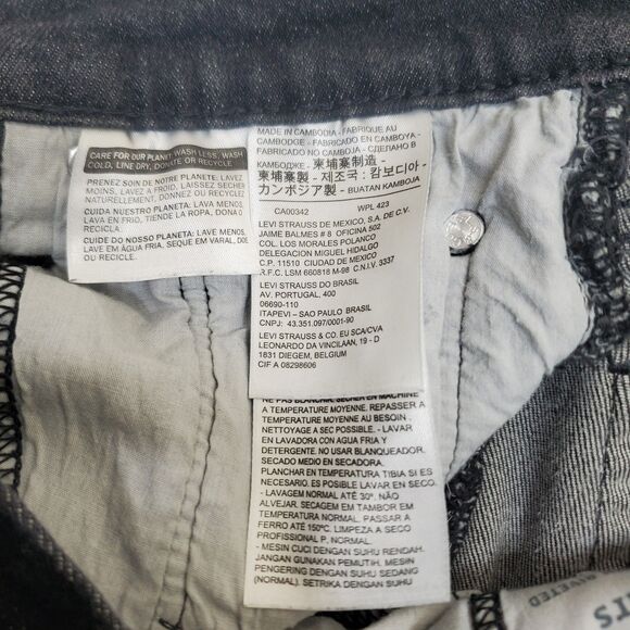 Levis Strauss 510 Black Jeans Mens 30x30 (30x26.5 Actual) SKINNY Denim Stretch - Picture 7 of 16